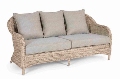 Gartensofa Ayita New mit Kissen, Geflecht und Aluminium, skandinavisch, sand-beige, O