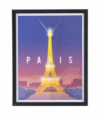 Bild Paris No.2 Kunststoffrahmen, modern, Hochformat, blau-bunt, 40x50 cm, für Dein Z