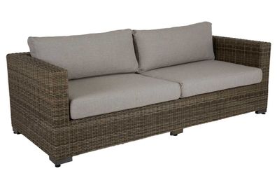 Gartensofa Ninja mit Kissen aus Kunst-Rattan, klassisch, sand, für 2?3 Personen, Braf