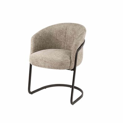 Armstuhl Yawe 2er-Set mit Schwinggestell, Web-Stoff, Sand (Gr. 59x58x79 cm)