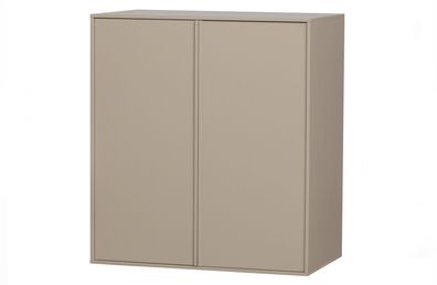 Kleiderschrank Daily Closet Kiefer lackiert, modern mit Push-to-Open, dakargrau und h