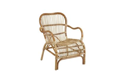 Gartensessel Vallda mit Armlehne aus Rattan, Boho Stil, natur, ideal für Outdoor