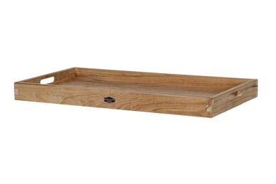 Tablett Turin aus Teakholz, klassisch, Natur, hochwertig verarbeitet, 70x40 cm