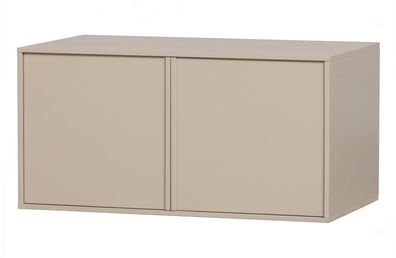 Kleiderschrank Daily Closet aus Kiefernholz, modern, Push-to-Open, dakargrau, 50x100