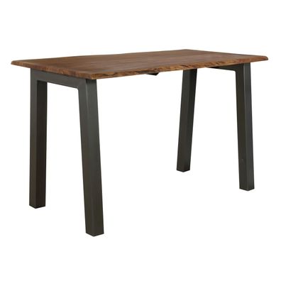 Bartisch Bord Trapez aus massivem Akazienholz, Vintage Design, natur, 147 x 80 cm