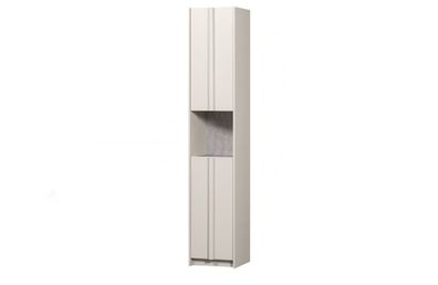 Schrank Basu aus Kiefernholz, modern und funktional, hellgrau lackiert, 40 cm breit