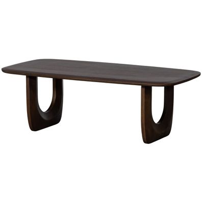 Couchtisch Frequent aus Mangoholz, Retro Chic Design, Braun, organische Form, 120x60x