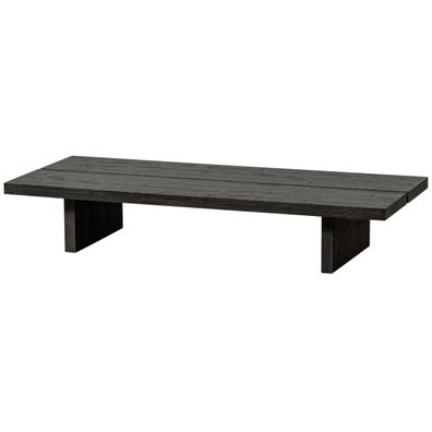 Couchtisch Lion aus Holz, modern rechteckig, Dunkelbraun, 140x60 cm, lackiert