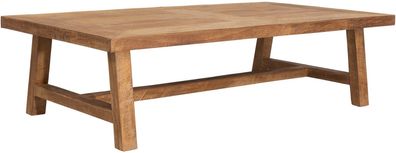 Couchtisch Monastery aus recyceltem Teakholz, Massivstil, rechteckig, naturfarben, 13