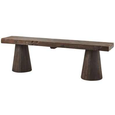 Bank Clyde aus recyceltem Mangoholz, modern massiv, dunkelbraun, für 2?3 Personen