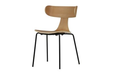 Esszimmerstuhl Form aus Holz, modern, Natur, stabile Metallbeine, komfortabler Sitz