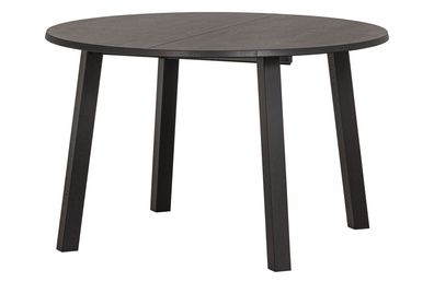 Esstisch Lange Jan aus Eichenholz, ausziehbar, modern skandinavisch, rund, schwarz