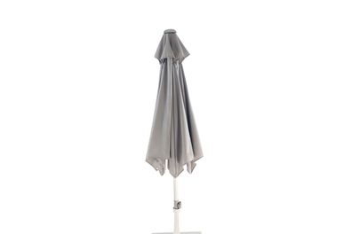 Sonnenschirm Elba Rund, Aluminium mit Knickelement, modern, hellgrau, Ø 300 cm