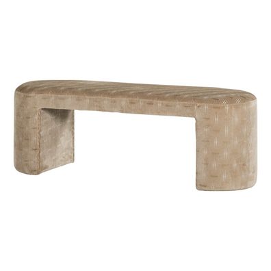 Bank Jacob - Webstoff Natur, mit Streifenmuster (Gr. 130x46x46 cm)