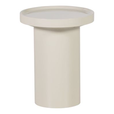 Beistelltisch Veluna - MDF & Holzfurnier Sand, Ø 40 cm (Gr. 40x40x51 cm)