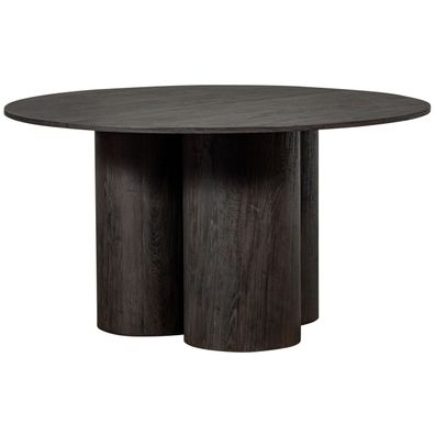 Esstisch Oona aus MDF-Holz, modern rund, dunkelbraun, Ø 140 cm, für 4?6 Personen