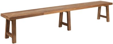 Bank Monastery aus recyceltem Teakholz, massiv und naturbelassen, 220 cm, für 3?4 Per