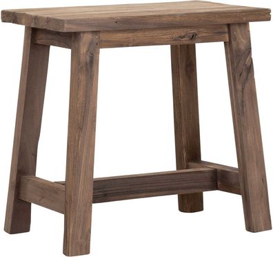 Hocker aus Teakholz, massives Design, rechteckig, natur, für den Innenbereich, Must L