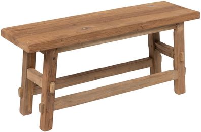 Bank Tuscany aus Teakholz, skandinavischer Stil, natur, 100 cm, robustes Design für d