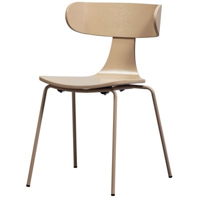 Esszimmerstuhl Form aus Eschenholz, skandinavisches Design, sandfarben, funktional un