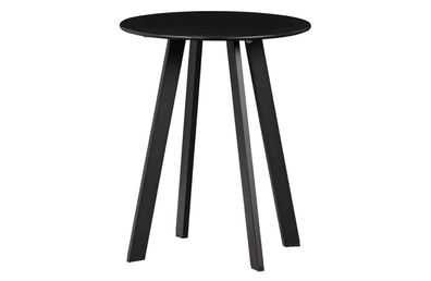 Couchtisch Fer aus Metall, rundes Design, schwarz, 40 cm, für drinnen und draußen