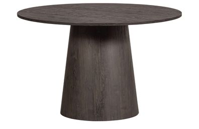 Esstisch Maan aus MDF, modern rundes Design, braun dunkelbraun, für 4-5 Personen