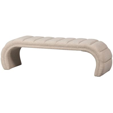 Bank Traffic aus Webstoff, modernes Design, gepolstert, Natur, 160 cm breit