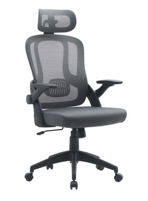 Bürostuhl Diveris aus Stoff und Kunststoff, modern höhenverstellbar, mit Armlehne, gr