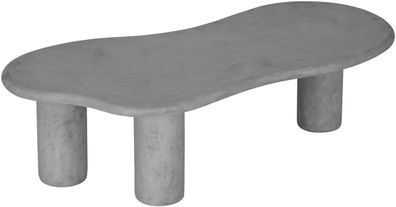 Couchtisch Curva aus Mortex, moderne organische Form, Farbe Dusk Grau, 130x69x35 cm