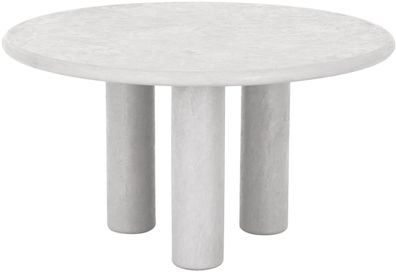 Esstisch Clio rund aus Mortex, moderner Stil, hellgrau Chalk, für 4 Personen, Ø 140 c