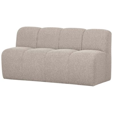 Bank Mojo Bouclé-Stoff, modern mit Rückenlehne, beige, 160 cm, gepolstert für 2?3 Per
