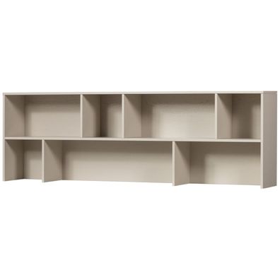 Aufsatzschrank New Gravure aus Kiefernholz, skandinavischer Stil, hellgrau Dust, 200