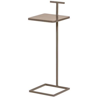 Beistelltisch Toste aus Metall, modernes Design, sandfarben, quadratisch, pflegeleich
