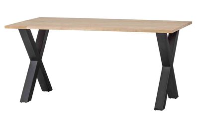 Esstisch Tablo Eiche mit Metallgestell, modernes Design, natur, rechteckig, 180 cm