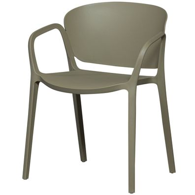 Stapelstuhl Bent aus Kunststoff, modern stapelbar, Grün, leicht und wetterfest für dr