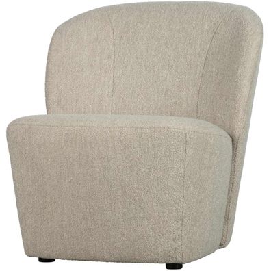 Sessel Lofty Bouclé-Stoff, modernes Design, Natur, gepolstert und komfortabel