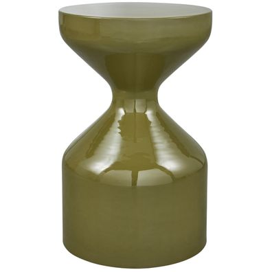 Beistelltisch Floyd aus Metall, retro Chic Design, grün, rund, hochglänzend lackiert