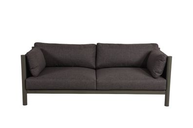 Gartensofa Brad mit Kissen aus Aluminium und Outdoor-Stoff, modern gepolstert, Nordic