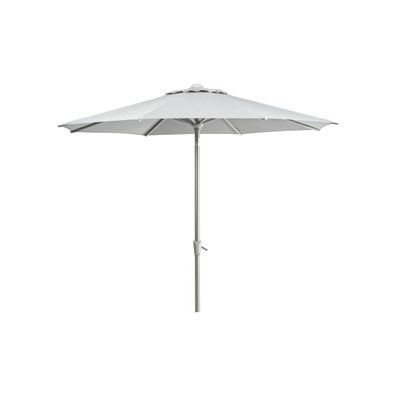 Sonnenschirm Abriola von Brafab aus Aluminium und Polyester, rund, neigbar, grau, Ø 2