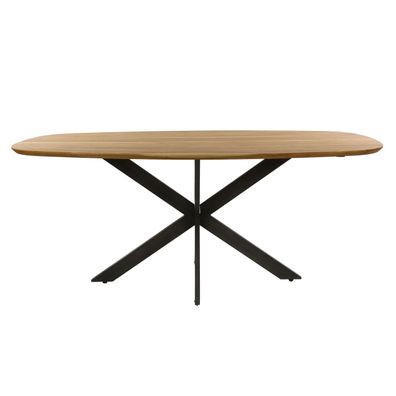 Esstisch Tanak aus massivem Akazienholz, skandinavisches Design, oval, Natur, für 6?8