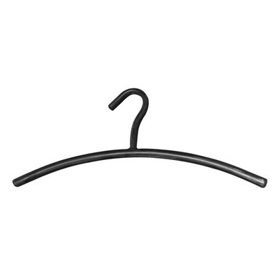 Kleiderbügel Set Tau aus Metall, modernes rundes Design, stabil, schwarz, 6er-Set, na