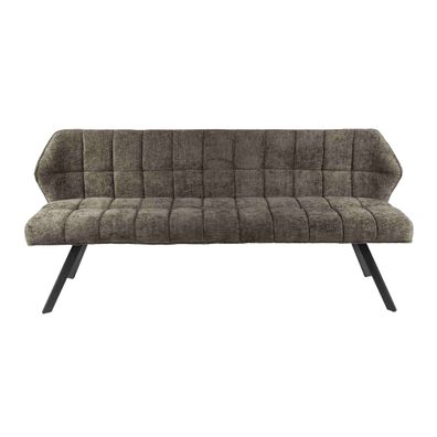 Esszimmerbank Spinras mit Lehne, Webstoff modern, taupe, bequeme Polsterung, 180 cm b