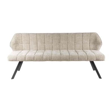 Esszimmerbank Spinras mit Lehne, Webstoff modern, sandfarben, gepolstert und bequem