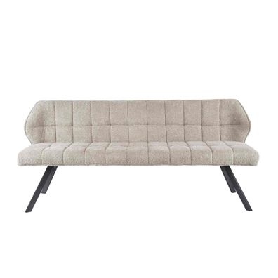 Esszimmerbank Spinras mit Lehne, Boucle-Stoff, modern, sandfarben, komfortabel gepols