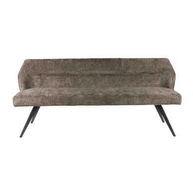 Esszimmerbank Vellturna Webstoff, modern mit Lehne, taupe, gepolstert für 2-3 Persone