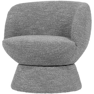 Drehsessel Shuffle aus Melange-Stoff, modern und drehbar, grau, bequem gepolstert für