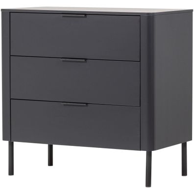 Kommode Gunnar aus FSC-Kiefer, modern und zeitlos, mattschwarz, 94 x 52 x 93 cm