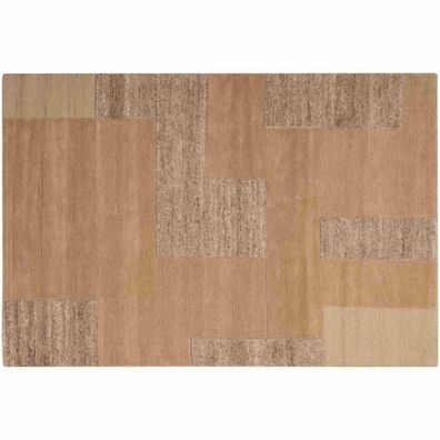 Teppich Noven handgewebt aus Wolle und Baumwolle, modern, sandfarben, 170 x 240 cm