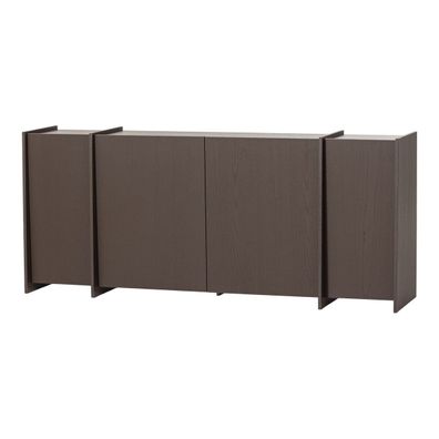 Sideboard Brock - Aschenfurnier Mittelbraun, 200 cm (Gr. 200x44x85 cm)
