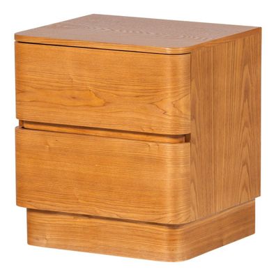 Kommode / Nachttisch Fejo - MDF Braun, 3 Schubladen (Gr. 40x34x43 cm)